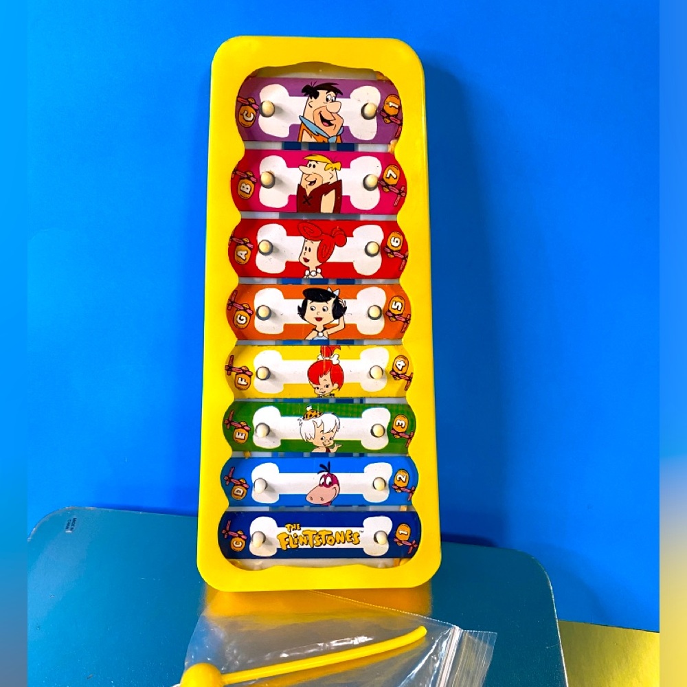 THE FLINTSTONES VTG 1993 HANNA BARBERA KIDS XYLOPHONE 8.5”